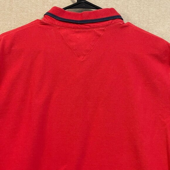 Tommy Hilfiger Polo Men's XL Red Short Sleeves Custom Fit - Picture 9 of 12